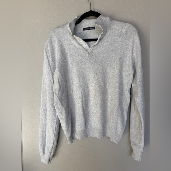 Brandy Melville Light Gray Collared Knit Sweater - Picture 3 of 3